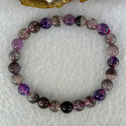 Natural Super 7 Beads Bracelet 15.70g 16cm 7.9mm 25 Beads - Huangs Jadeite and Jewelry Pte Ltd