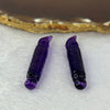 Natural Amethyst Calligraphy Brush Pendent 11.19g 45.3 by 8.9mm Set of 2 - Huangs Jadeite and Jewelry Pte Ltd