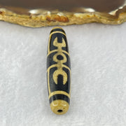 Natural Powerful Tibetan Old Oily Eyed Dharma Vajra Agate Dzi Bead Heavenly Master (Tian Zhu) 二眼金光托天珠 12.34g 57.2 by 11.9mm - Huangs Jadeite and Jewelry Pte Ltd