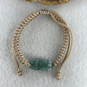 Natural Type A Blueish-Green & Brownish Jadeite Pixiu Bracelet Focal Charm | Wealth Guardian & Asset Protection Talisman (6.69g | 21.1 x 10.2 x 11.2mm) - Huangs Jadeite and Jewelry Pte Ltd