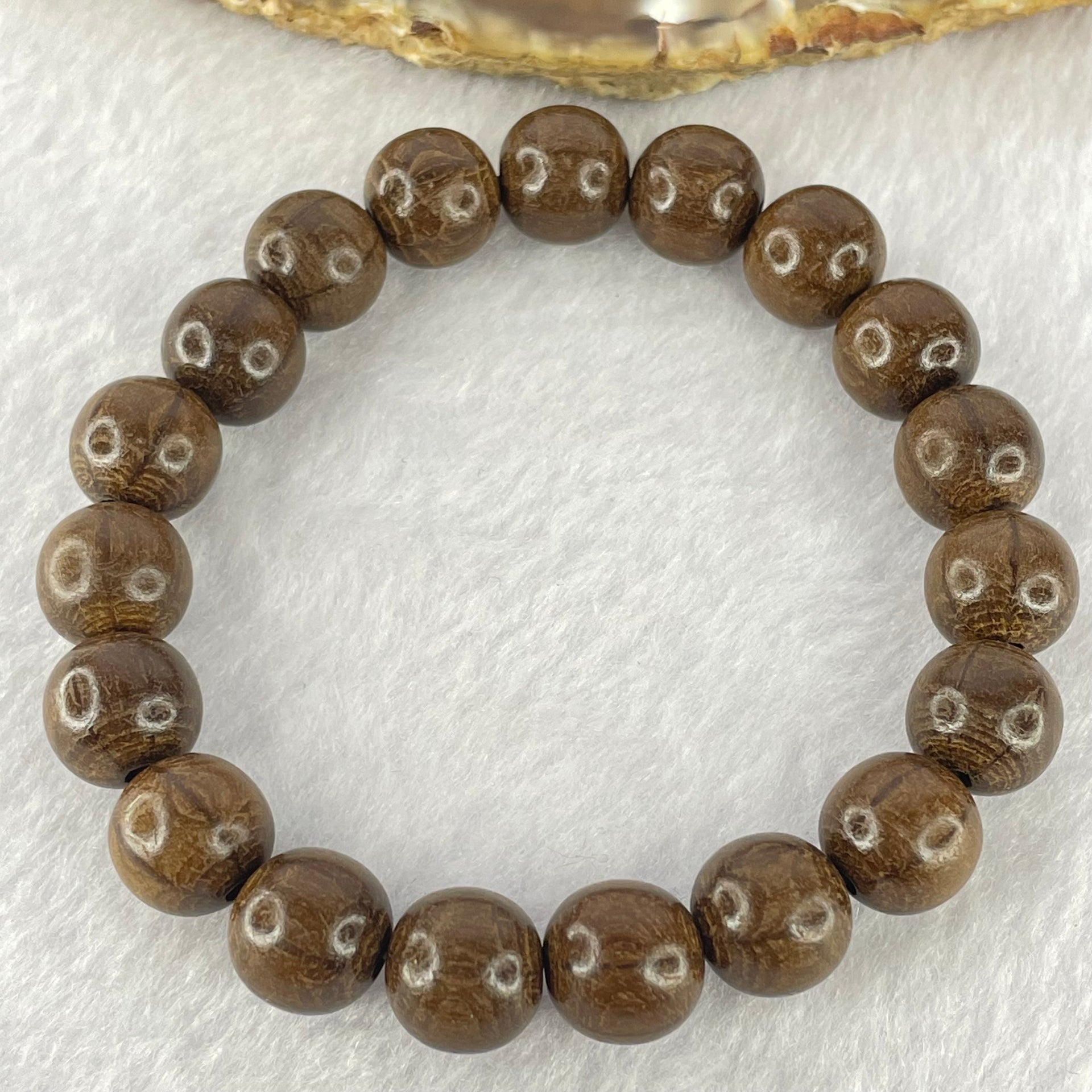 Natural Six Way Wooden Beads Bracelet 六道木手链 10.80g 17cm 10.8mm 19 Beads - Huangs Jadeite and Jewelry Pte Ltd