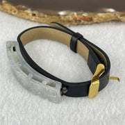 Type A Semi Icy Grey Jadeite Phoenix with PVC Bracelet 11.86g 49.3 by 11.1 by 7.7mm - Huangs Jadeite and Jewelry Pte Ltd