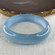 Certified Above Average Natural Sky Blue Aquamarine Bangle 59.31g Inner Diameter 61.9mm 15.5 by 8.4mm ( Close to Perfect) - Huangs Jadeite and Jewelry Pte Ltd