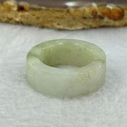 Type A Light Green and Yellow Brown Patches Jadeite Ring 8.91g 9.0 by 4.4mm US8 HK17.6 - Huangs Jadeite and Jewelry Pte Ltd