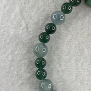 Natural Type A Semi Icy Blueish Green with Light Lavender Jadeite Beads Bracelet 19.10g 16cm 13.5 by 17.3mm 1Bead - 8Beads 7.9mm - 18Beads 6.3mm - Huangs Jadeite and Jewelry Pte Ltd