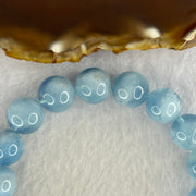Natural Aquamarine Beads Bracelet 48.08g 18.5cm 12.8mm 17 Beads - Huangs Jadeite and Jewelry Pte Ltd