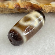 Natural Powerful Tibetan Old Oily Agate Double Bodhi Tree Bead Heavenly Master (Tian Zhu) 2.79g 20.0 by 9.4mm - Huangs Jadeite and Jewelry Pte Ltd