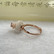 Natural Morganite Heart Shaped In S925 Sliver Ring In Rose Gold Color (Adjustable Size) 3.27g 3.4 by 2.0mm - Huangs Jadeite and Jewelry Pte Ltd
