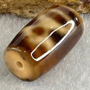 Natural Powerful Tibetan Old Oily Agate Double Cai Shen Dzi Bead Heavenly Master (Tian Zhu) 双财神长天珠 4.89g 19.8 by 11.9mm - Huangs Jadeite and Jewelry Pte Ltd