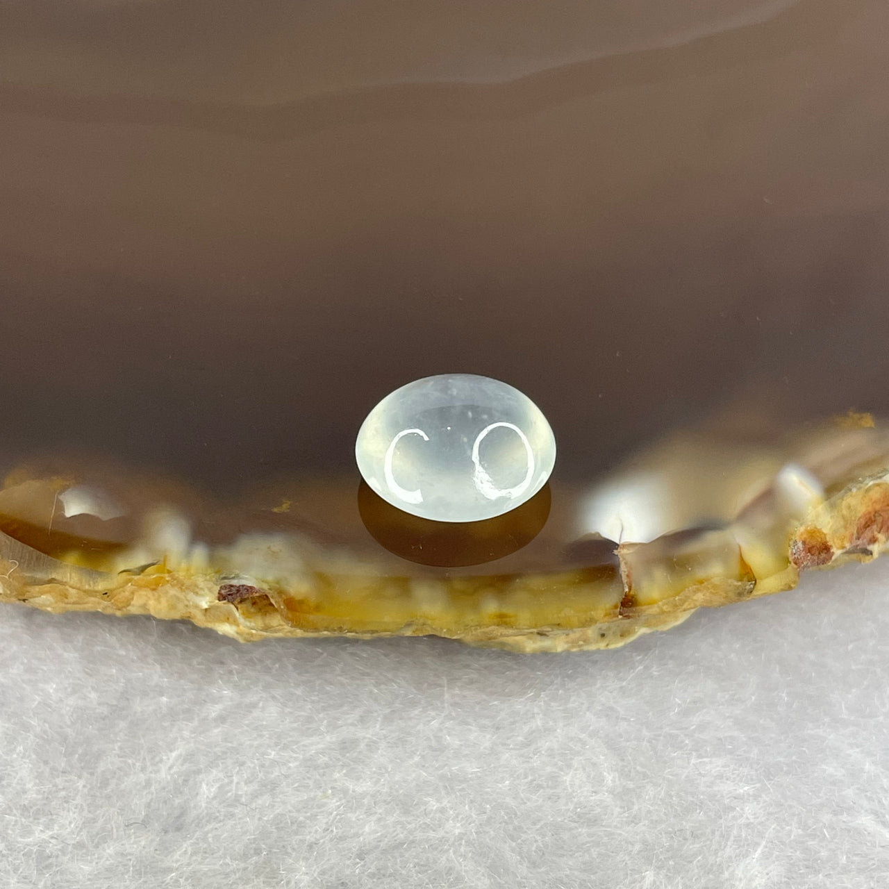 Type A Jadeite Cabochon 3.55ct 0.70g 9.5 by 8.8 by 5.6 mm - Huangs Jadeite and Jewelry Pte Ltd