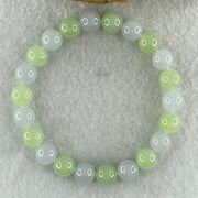 Type A Green and Lavender Jadeite Beads Bracelet 27.26g 16.5cm 9.0mm 22 Beads - Huangs Jadeite and Jewelry Pte Ltd