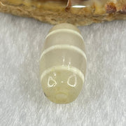Natural Powerful Tibetan Old Oily Agate 3-Lines Dzi Bead Heavenly Master (Tian Zhu) 三行天诛 3.03g 19.9 by 10.3mm - Huangs Jadeite and Jewelry Pte Ltd