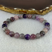 Natural Super 7 Beads Bracelet 18.03g 16cm 8.4mm 24 Beads - Huangs Jadeite and Jewelry Pte Ltd