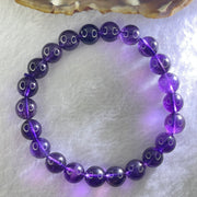 Good Grade Natural Amethyst Bracelet 23.02g 16.5cm 9.1mm 22 Beads - Huangs Jadeite and Jewelry Pte Ltd