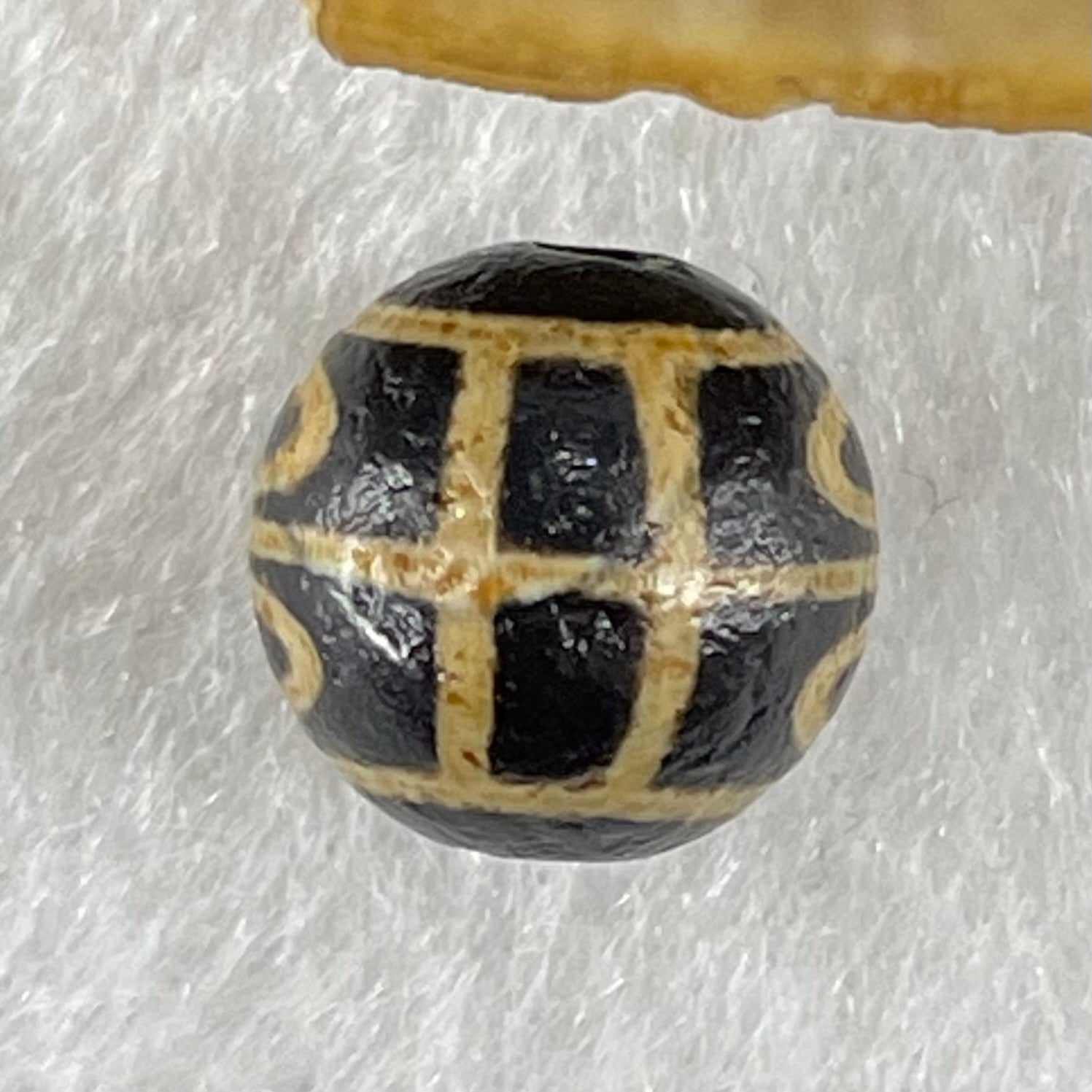 Natural Powerful Tibetan Old Oily Agate 4 Eyes Dzi Bead Heavenly Master (Tian Zhu) 四眼天诛 1.47g 10.1 by 10.3mm - Huangs Jadeite and Jewelry Pte Ltd