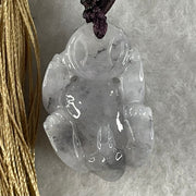 Type A Lavender with Wuji Black Patches Jadeite Male Pixiu Pendant 11.00g 26.0 by 17.7 by 12.8mm - Huangs Jadeite and Jewelry Pte Ltd
