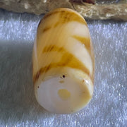 Natural Powerful Tibetan Old Oily Agate Patina Guiren Tairen Human Dzi Bead Totem Amulet Heavenly Master (Tian Zhu) 贵人天诛 4.92g 20.0 by 11.9mm - Huangs Jadeite and Jewelry Pte Ltd