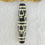 Natural Powerful Tibetan Old Oily Agate 8 Nectar Vessel Dzi Bead Heavenly Master (Tian Zhu) 花蜜容器眼天珠 14.95g 58.9 by 12.7mm - Huangs Jadeite and Jewelry Pte Ltd