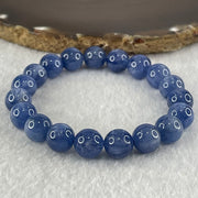Natural Blue Kyanite Beads Bracelet 35.24g 15.5cm 10.3mm 19 Beads - Huangs Jadeite and Jewelry Pte Ltd