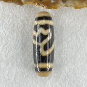 Natural Powerful Tibetan Old Oily Agate Double Lotus Flower Dzi Bead Heavenly Master (Tian Zhu) 双莲花天珠 8.53g 37.3 by 12.3mm - Huangs Jadeite and Jewelry Pte Ltd