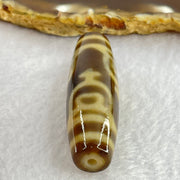 Natural Powerful Tibetan Old Oily Agate 4 Nectar Vessel Dzi Bead Heavenly Master (Tian Zhu) 花蜜容器眼天珠 16.35g 48.9 by 14.6mm - Huangs Jadeite and Jewelry Pte Ltd