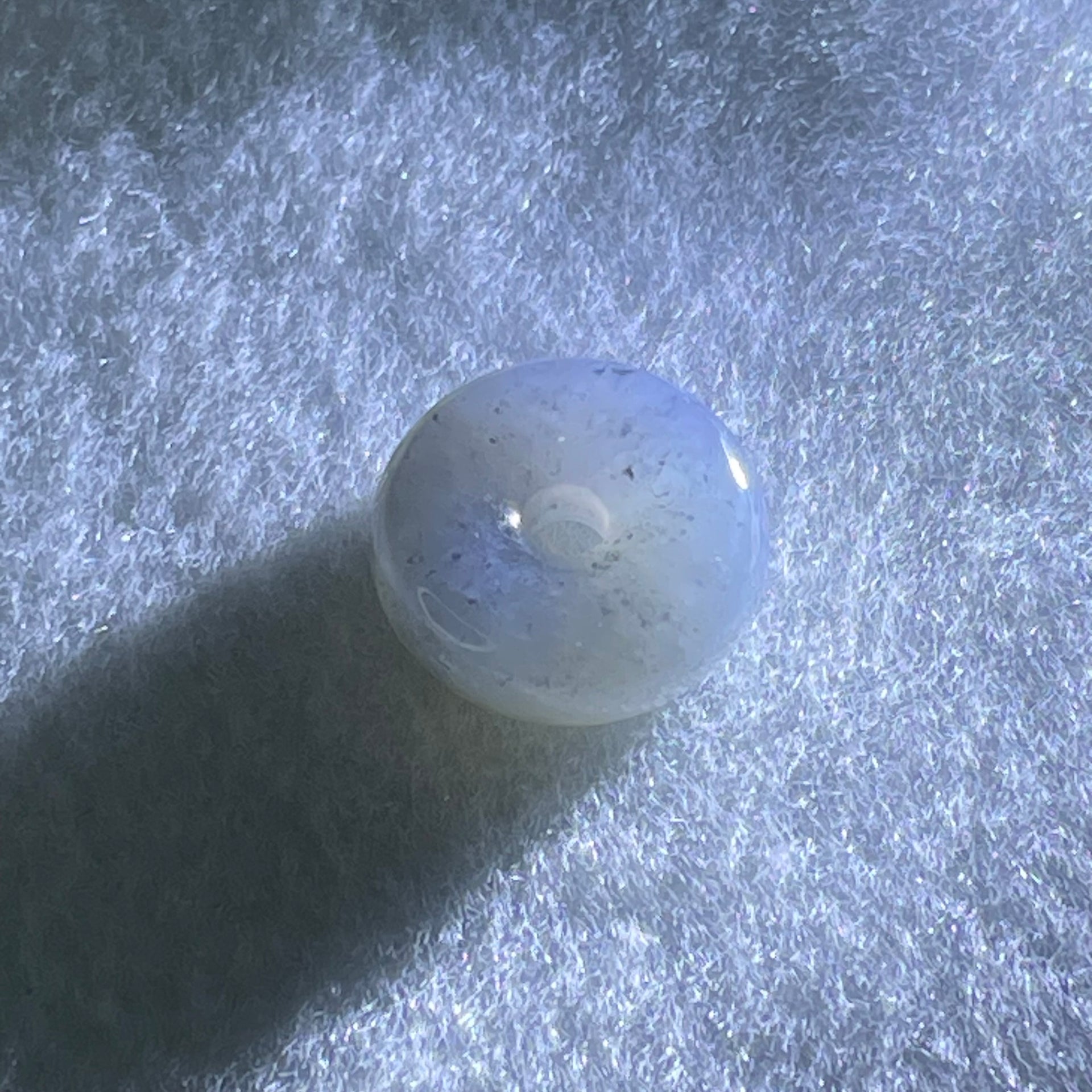 Type A Wuji Grey Jadeite Ping An Kou Donut Charm Pendant 3.33g 16.5 by 5.9mm - Huangs Jadeite and Jewelry Pte Ltd