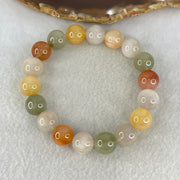Above Average Grade Natural Muti Colour Rabbit Hair Rutilated Quartz Beads Bracelet 39.98g 18cm 11.9mm 18 Beads - Huangs Jadeite and Jewelry Pte Ltd
