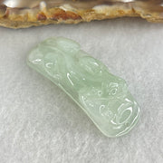 Type A Light Green Light Lavender Jadeite Pixiu Pendant or Shou Pai for Bracelet 6.15g 37.3 by 12.8 by 6.4mm - Huangs Jadeite and Jewelry Pte Ltd