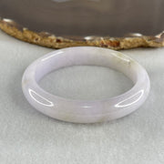 Type A Light Lavender Jadeite Oval Bangle 42.61g Internal Diameter 53.9mm 11.6 by 7.5mm (Very Slight Internal Line) - Huangs Jadeite and Jewelry Pte Ltd