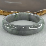 Type A Grey Wuji with Lavender and Green Jadeite Bangle Internal Diameter 56.2mm 61.48g 15.4 by 8.5mm (Slight Internal Lines) - Huangs Jadeite and Jewelry Pte Ltd