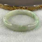 Type A Natural Green with Lavender Jadeite Bangle 33.91g Inner Diameter 51.0mm 10.9 by 7.0mm (Slight Internal Lines) - Huangs Jadeite and Jewelry Pte Ltd