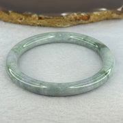 Type A Deep Lavender and Green Piao Hua Jadeite Bangle 31.99g Internal Diameter 57.0mm 8.0 by 8.0mm (Slight Internal Line) - Huangs Jadeite and Jewelry Pte Ltd