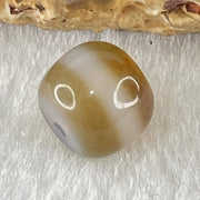 Natural Powerful Tibetan Old Oily Agate 1 Line Dzi Bead Heavenly Master (Tian Zhu) 1.94g 9.6 by 11.2mm - Huangs Jadeite and Jewelry Pte Ltd