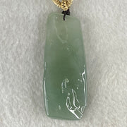 Type A Semi Icy Blueish Green Jadeite Gui Ren Benefactor Pendant 17.27g 48.5 by 19.6 by 7.7mm - Huangs Jadeite and Jewelry Pte Ltd