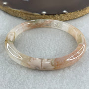 Natural Pink Flower Agate Oval Bangle Set | (68.69g | 55.6mm ID | 9.0 x 6.9mm | Blooming Self-Love & Emotional Renewal Anchor, Feng Shui Harmony & Sovereign Guifei Stacking Bangle Set) - Huangs Jadeite and Jewelry Pte Ltd