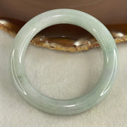 Type A Blueish Green Jadeite Bangle Internal Diameter 55.9mm 68.11g 11.4 by 10.8mm  (Slight Internal Lines) - Huangs Jadeite and Jewelry Pte Ltd