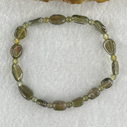 Good Grade Natural Green Tourmaline Crystal Barrel Bracelet 7.15g 16cm 8.0mm 15Beads - Huangs Jadeite and Jewelry Pte Ltd