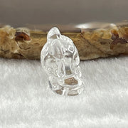 Natural Clear Quartz Labubu Charm Display 3.08g 19.2 by 1.9 by 10.4mm - Huangs Jadeite and Jewelry Pte Ltd