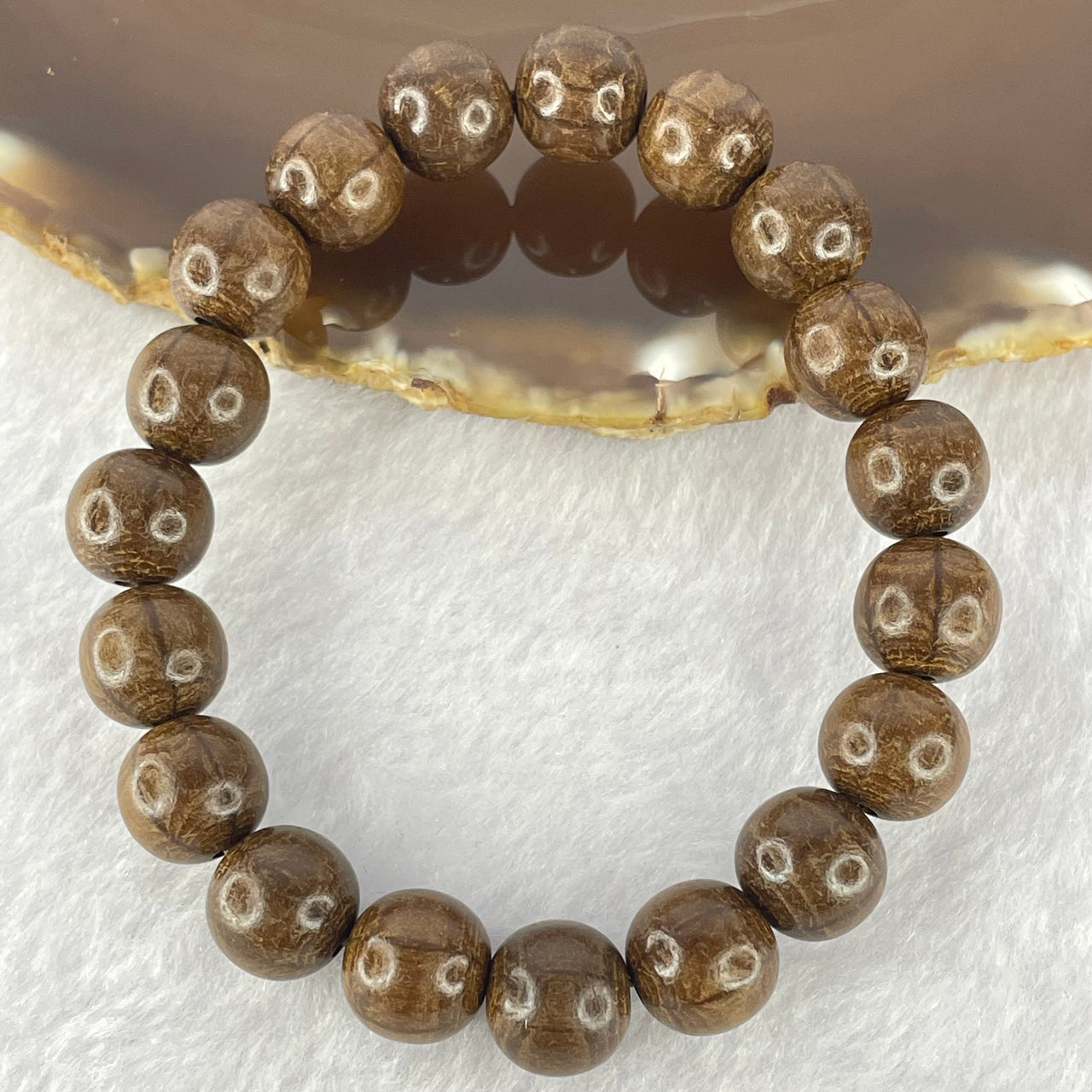 Natural Six Way Wooden Beads Bracelet 六道木手链 10.90g 17cm 10.7mm 19 Beads - Huangs Jadeite and Jewelry Pte Ltd