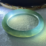Natural Icy Green Agate Bangle 45.79g Internal Diameter 55.5mm 10.7 by 10.9mm (Perfect) - Huangs Jadeite and Jewelry Pte Ltd