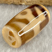 Natural Powerful Tibetan Old Oily Agate Patina Guiren Tairen Human Dzi Bead Totem Amulet Heavenly Master (Tian Zhu) 贵人天诛 4.76g 19.9 by 11.7mm - Huangs Jadeite and Jewelry Pte Ltd