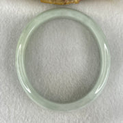 Type A Light Blueish Green Jadeite Oval Bangle 31.31g Internal Diameter 53.7mm 11.3 by 6.0mm (Internal Lines) - Huangs Jadeite and Jewelry Pte Ltd