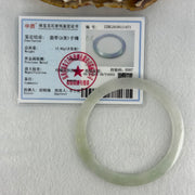 Type A Light Green and Lavender Jadeite Flat Bangle Internal Diameter 55.6mm 17.82g 3.8 by 7.5mm (Very Very Slight Internal Line) - Huangs Jadeite and Jewelry Pte Ltd