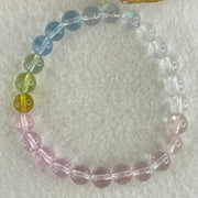 Very Very High Grade Transparent Natural Morganite Beryl Beads Bracelet 15.31g 15.5mm 7.8mm 25 Beads - Huangs Jadeite and Jewelry Pte Ltd