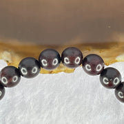 Natural Indian Small Leaf Zitan Wood Beads Bracelet 6.22g 14.5cm 8.0mm 22 Beads - Huangs Jadeite and Jewelry Pte Ltd