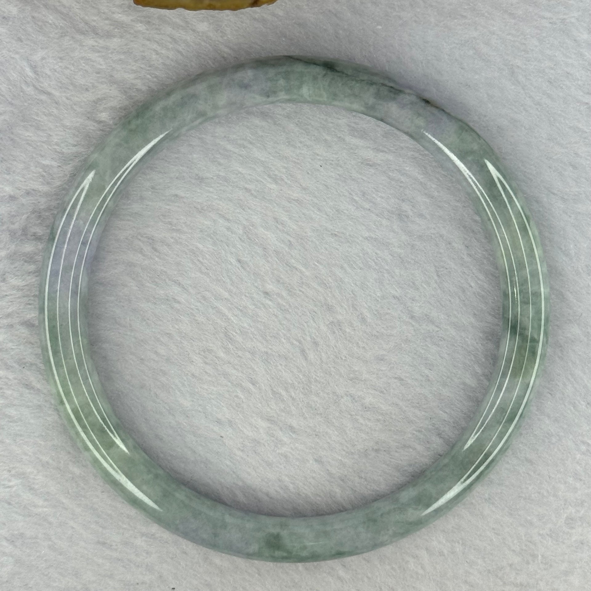 Type A Deep Lavender with Green Piao Hua Jadeite Bangle 22.69g Internal Diameter 59.4mm 6.5 by 7.2mm (Internal Line) - Huangs Jadeite and Jewelry Pte Ltd