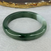 Type A Green and Faint Lavender Jadeite Bangle Internal Diameter 54.5mm 46.25g 11.2 by 8.0mm (Slight Internal Line) - Huangs Jadeite and Jewelry Pte Ltd