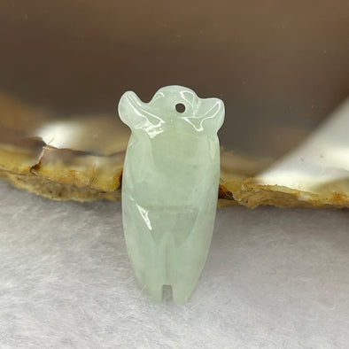 Type A Light Green Jadeite Cicada 24.5 by 10.9 by 5.2mm 2.46g - Huangs Jadeite and Jewelry Pte Ltd