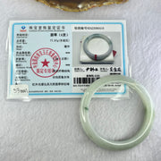 Type A Light Green and Dark Blueish Green Piao Hua Jadeite Bangle Internal Diameter 55.2mm 55.75g 12.5 by 8.8mm (External Line) - Huangs Jadeite and Jewelry Pte Ltd