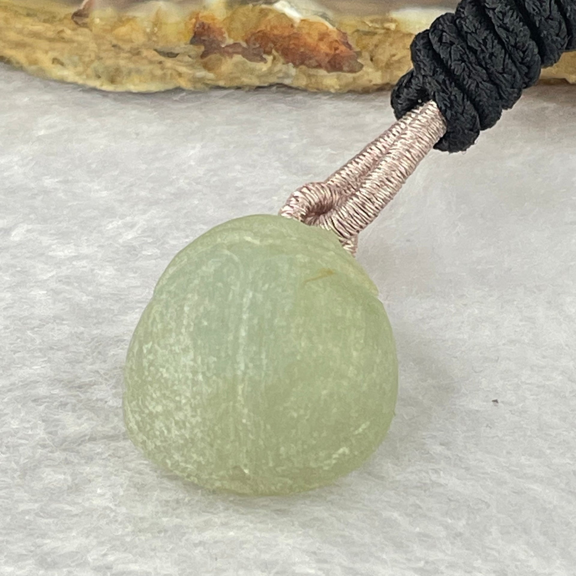 Type A Light Green Jadeite Lady Bug with Coin Pendent 13.02g 21.6 by 19.2 by 14.7mm - Huangs Jadeite and Jewelry Pte Ltd